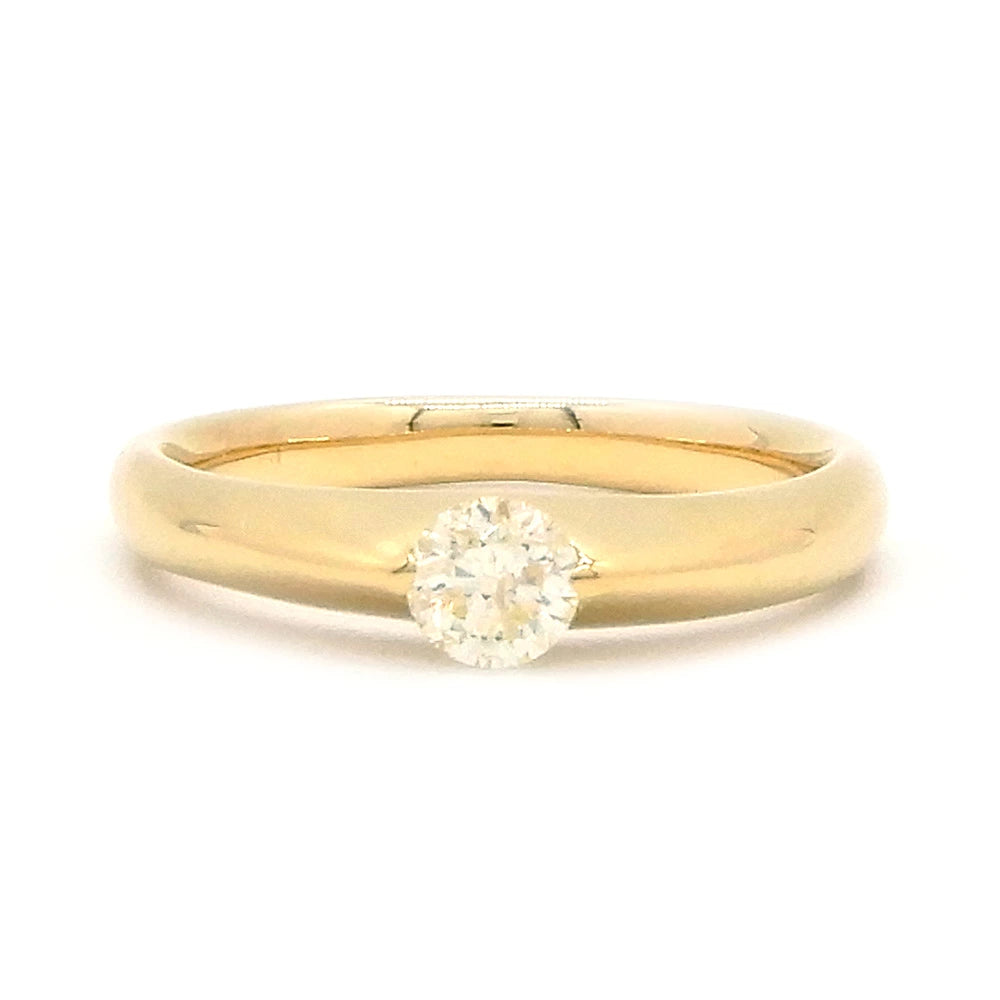 18K Yellow Gold Diamond 0.31ct Solitaire Ring