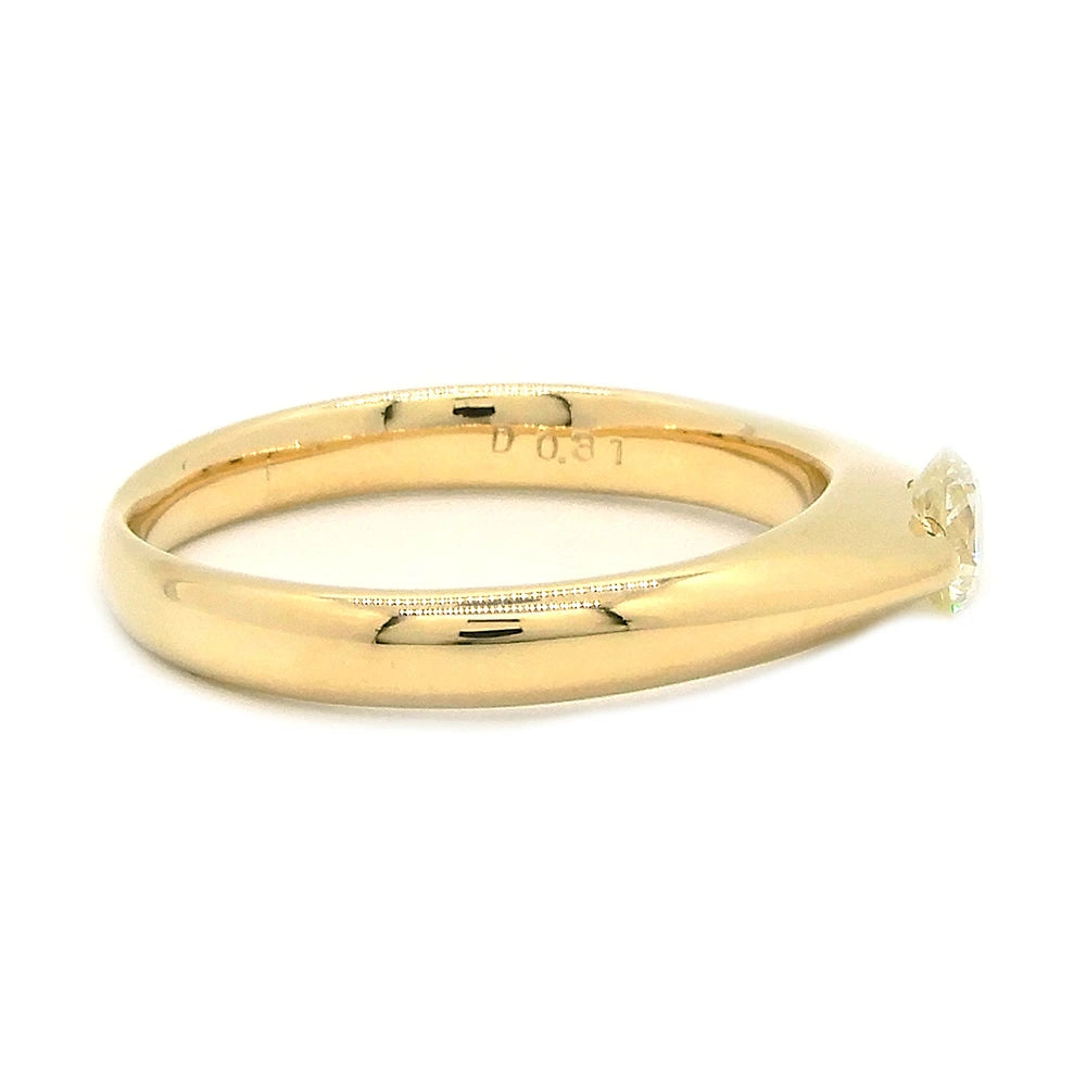 18K Yellow Gold Diamond 0.31ct Solitaire Ring