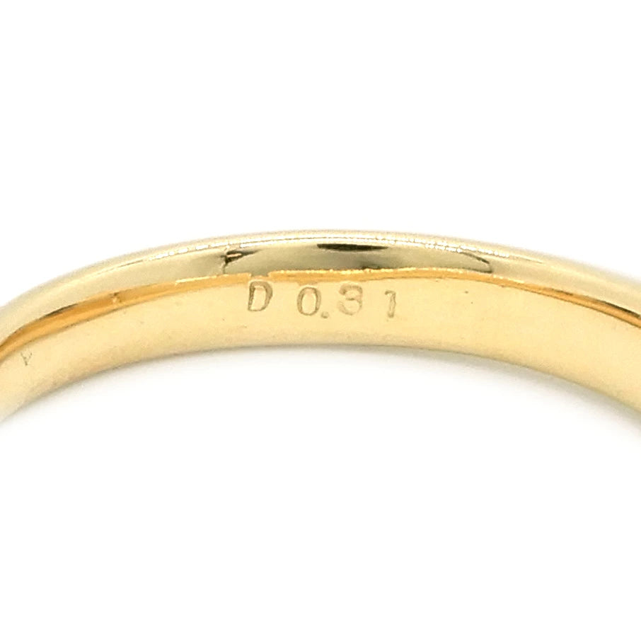 18K Yellow Gold Diamond 0.31ct Solitaire Ring