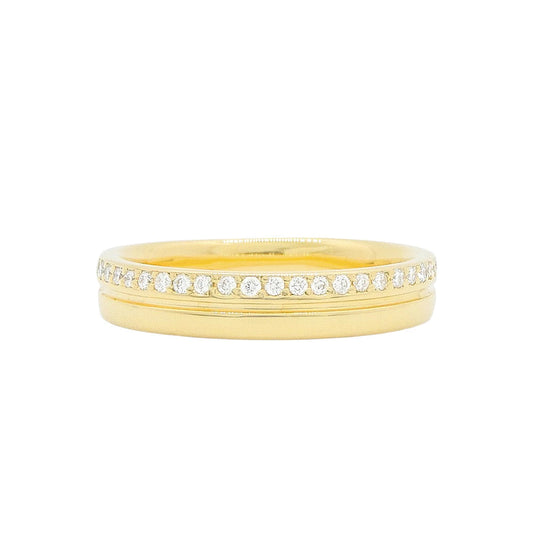 18K Yellow Gold Diamond Pave Eternity Ring