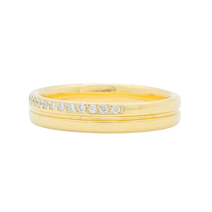 18K Yellow Gold Diamond Pave Eternity Ring