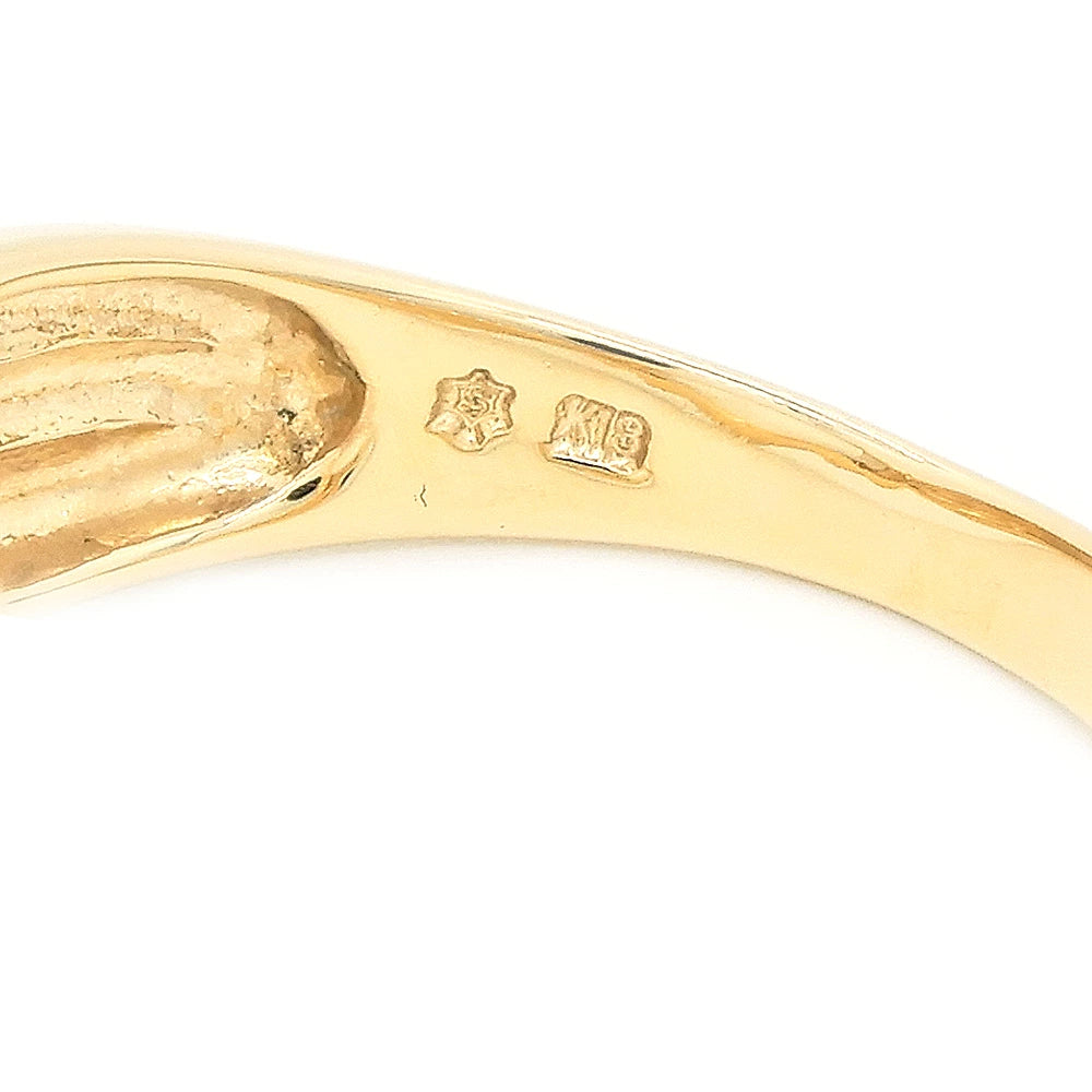 18K Yellow Gold Moonstone Heart Ring