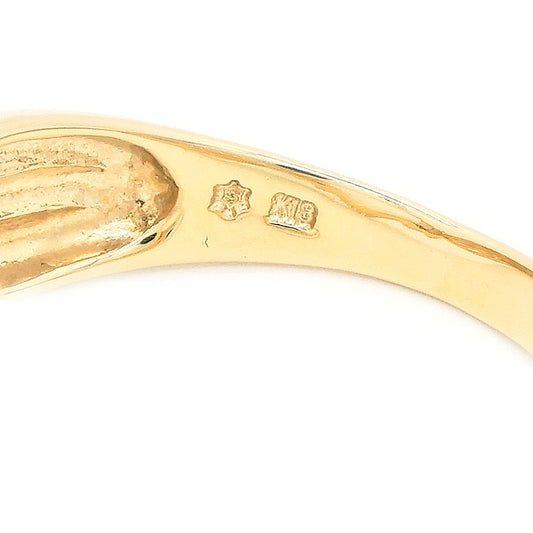 18K Yellow Gold Moonstone Heart Ring