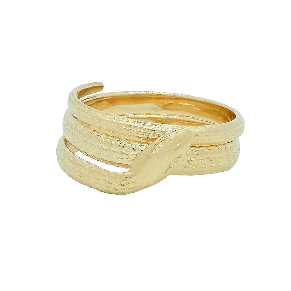 18K Yellow Gold Snake Wrap Ring