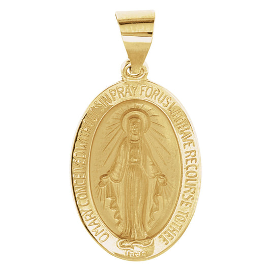 19x13.5 mm Oval Hollow Miraculous Medal