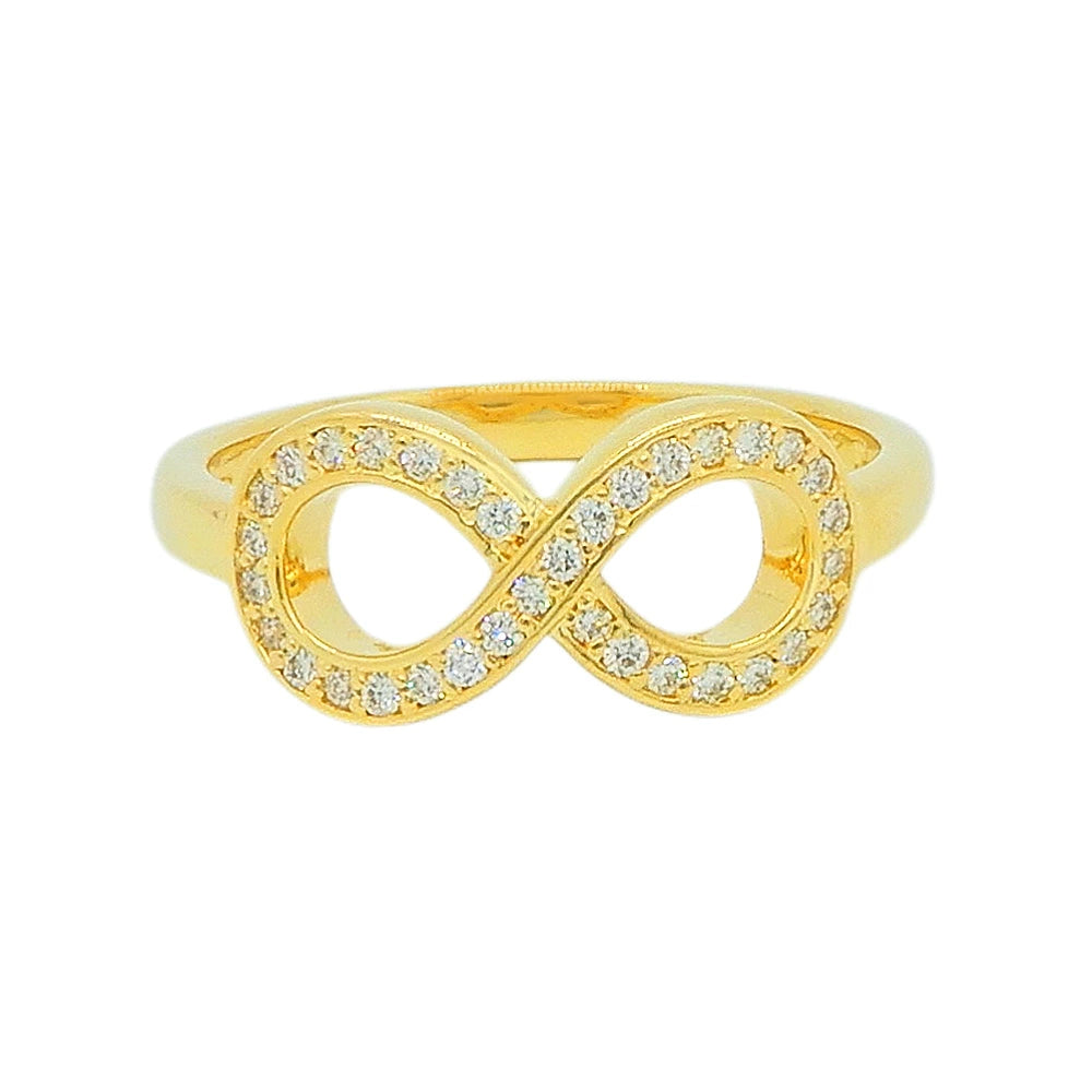 18K Yellow Gold Diamond 0.17ct Infinity Ring