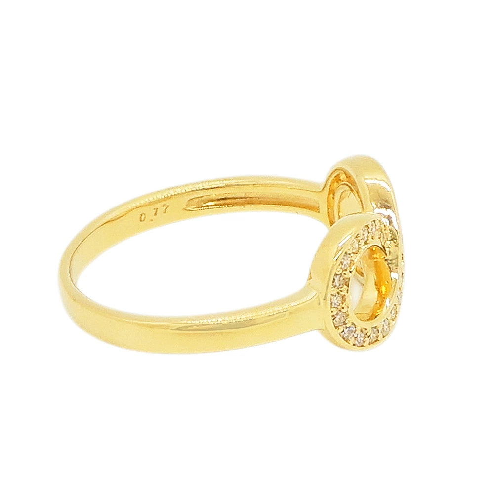 18K Yellow Gold Diamond 0.17ct Infinity Ring
