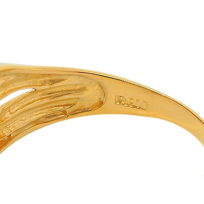 18K Yellow Gold & Platinum 900 Diamond 0.03ct Swirl Ring
