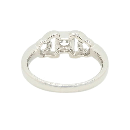 Platinum 900 Diamond 0.26ct Ribbon Ring