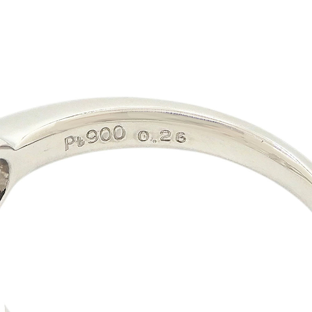 Platinum 900 Diamond 0.26ct Ribbon Ring