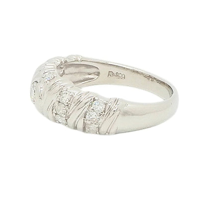 Platinum 900 Diamond 0.50ct Dome Ring