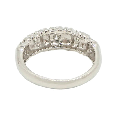 Platinum 900 Diamond 0.50ct Dome Ring