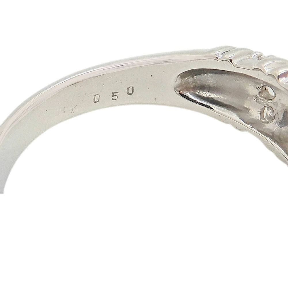 Platinum 900 Diamond 0.50ct Dome Ring