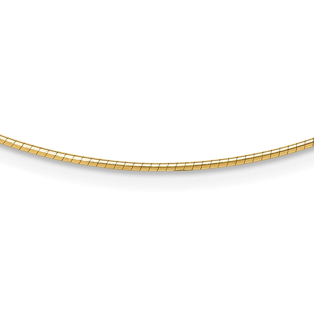 1.2mm Detachable Clasp Omega Necklace - Yellow Gold