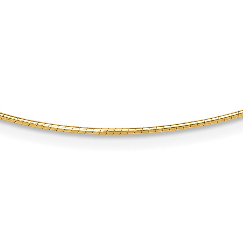 1.2mm Detachable Clasp Omega Necklace - Yellow Gold