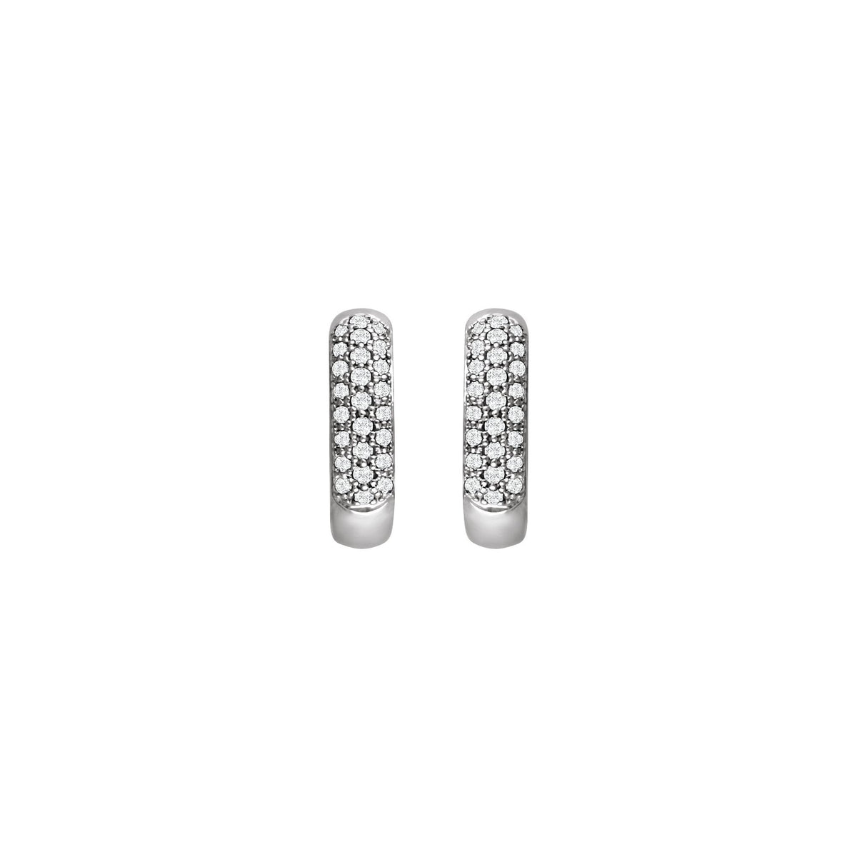 Natural Diamond Pavé-Style Hoop Earrings