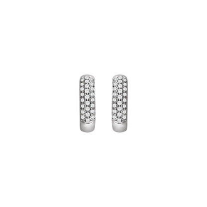 Natural Diamond Pavé-Style Hoop Earrings