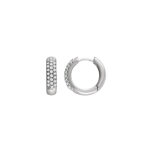 Natural Diamond Pavé-Style Hoop Earrings