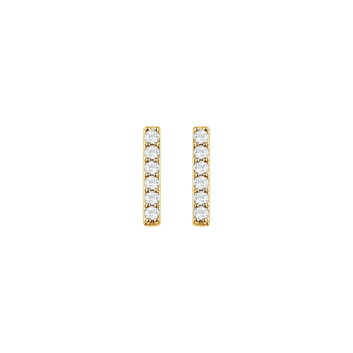 Natural Diamond Bar Earrings