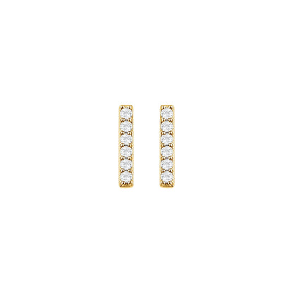 Natural Diamond Bar Earrings