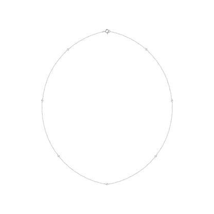 Natural Diamond Bezel-Set Station Necklace