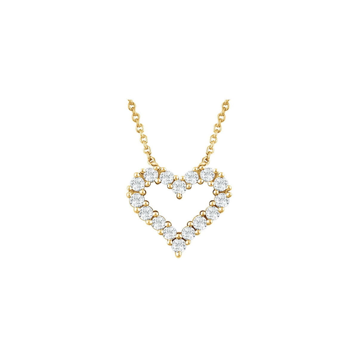 Natural Diamond Heart Necklace