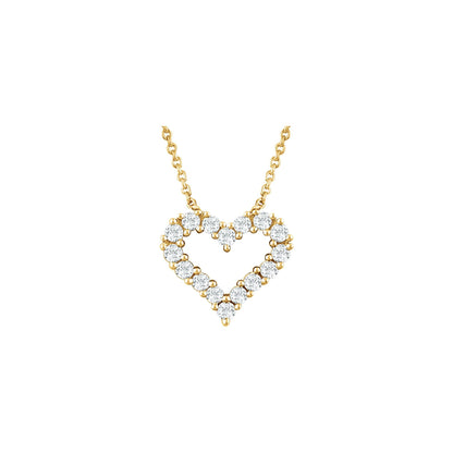 Natural Diamond Heart Necklace