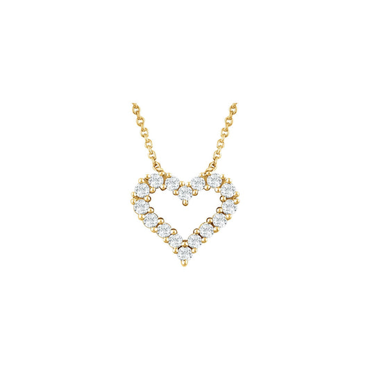 Natural Diamond Heart Necklace
