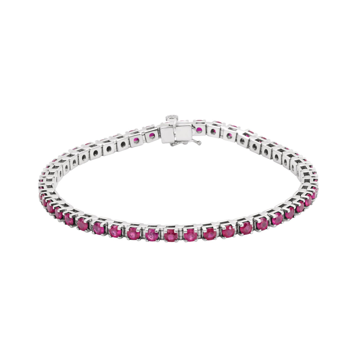 Natural Ruby Line 7" Bracelet