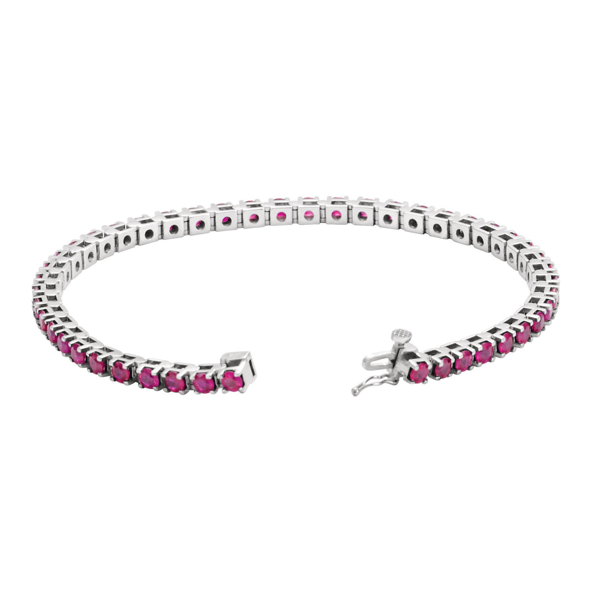 Natural Ruby Line 7" Bracelet