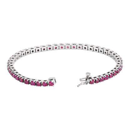 Natural Ruby Line 7" Bracelet