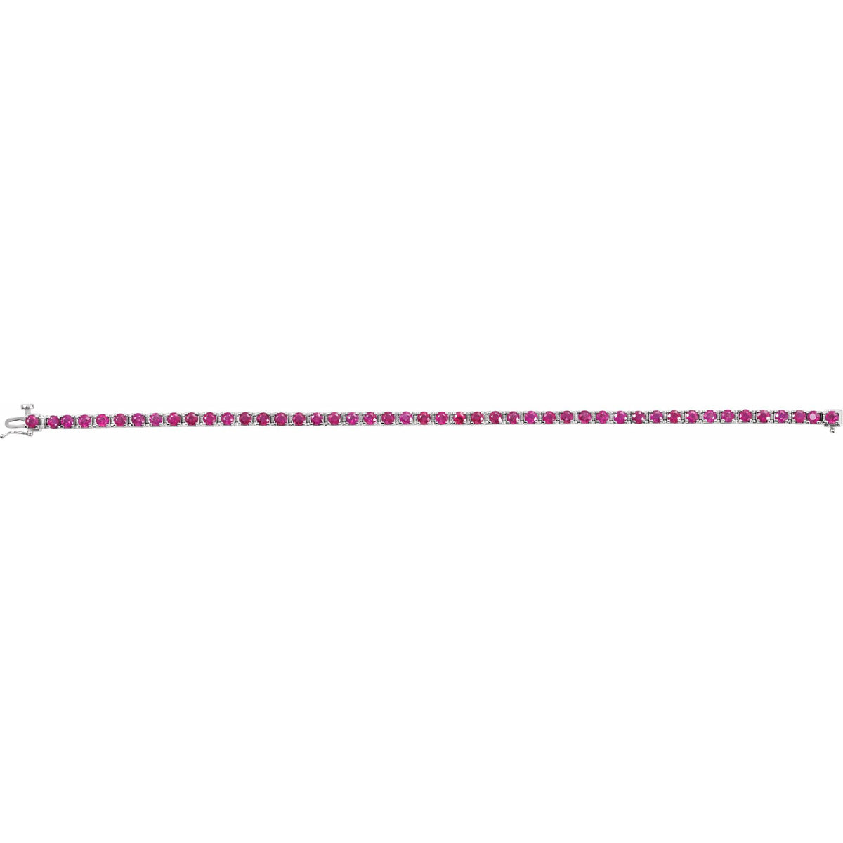 Natural Ruby Line 7" Bracelet
