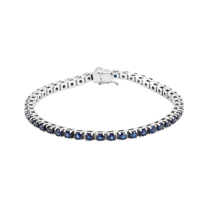Natural Blue Sapphire Line 7" Bracelet