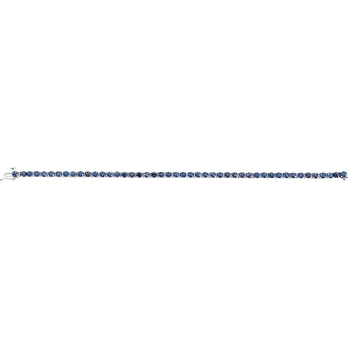Natural Blue Sapphire Line 7" Bracelet