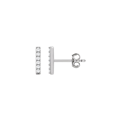 Natural Diamond Bar Earrings