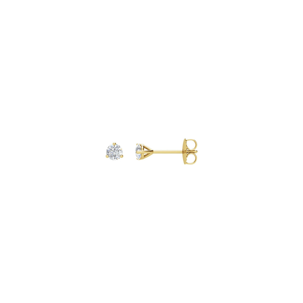Natural Diamond Round 3-Prong Cocktail-Style Stud Earrings