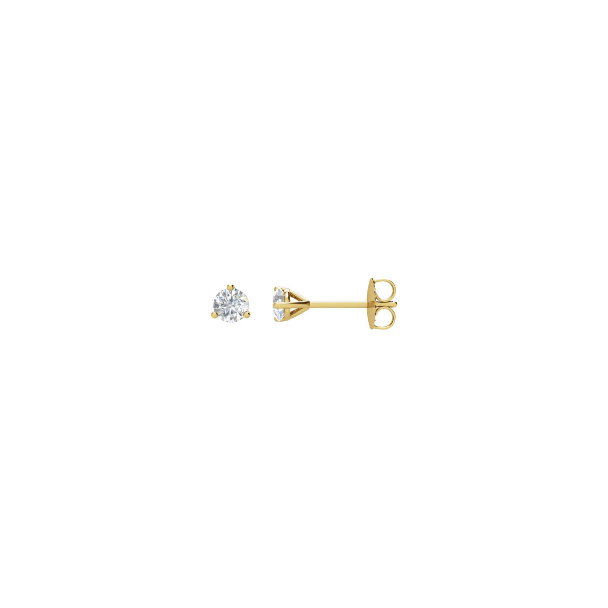 Natural Diamond Round 3-Prong Cocktail-Style Stud Earrings