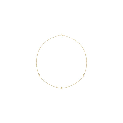 Natural Diamond Bezel-Set Station Necklace