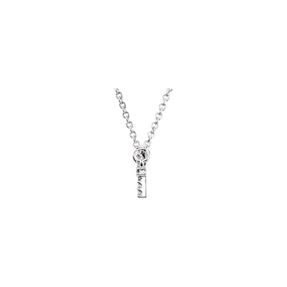 .07 CTW Natural Diamond Sideways Cross 16-18" Necklace