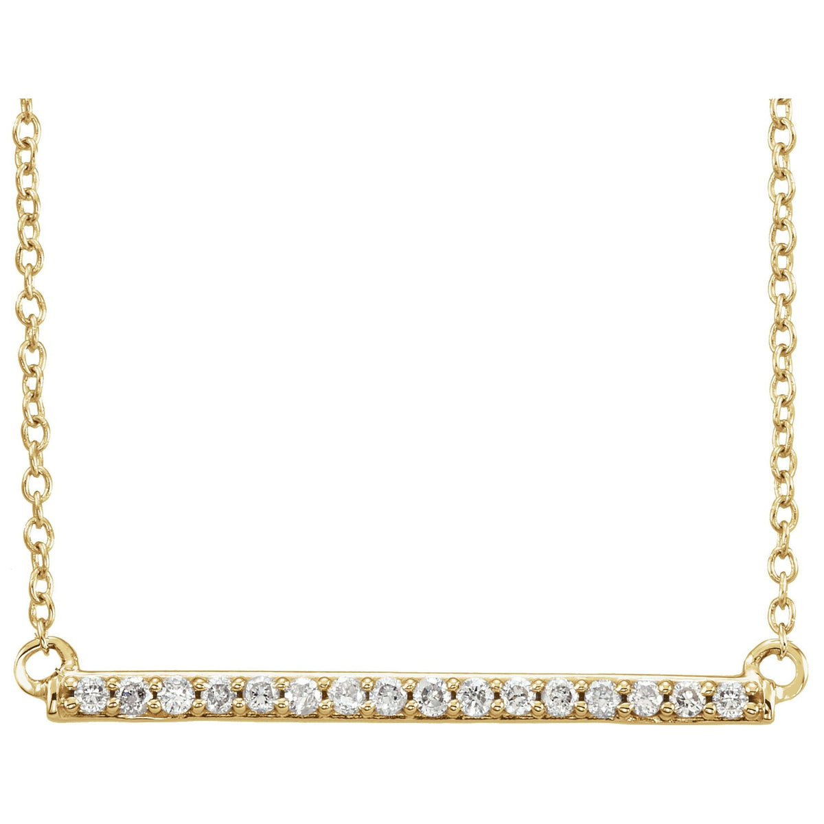 Natural Diamond Bar Necklace