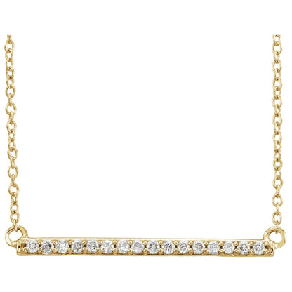 Natural Diamond Bar Necklace