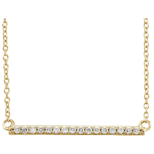 Natural Diamond Bar Necklace