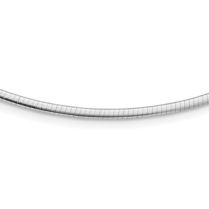 2mm Reversible w/Adj. Chain Omega Necklace 16"