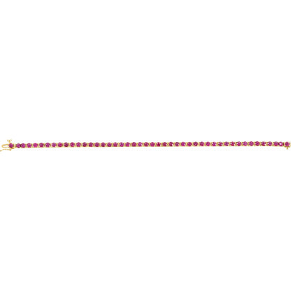 Natural Ruby Line 7" Bracelet