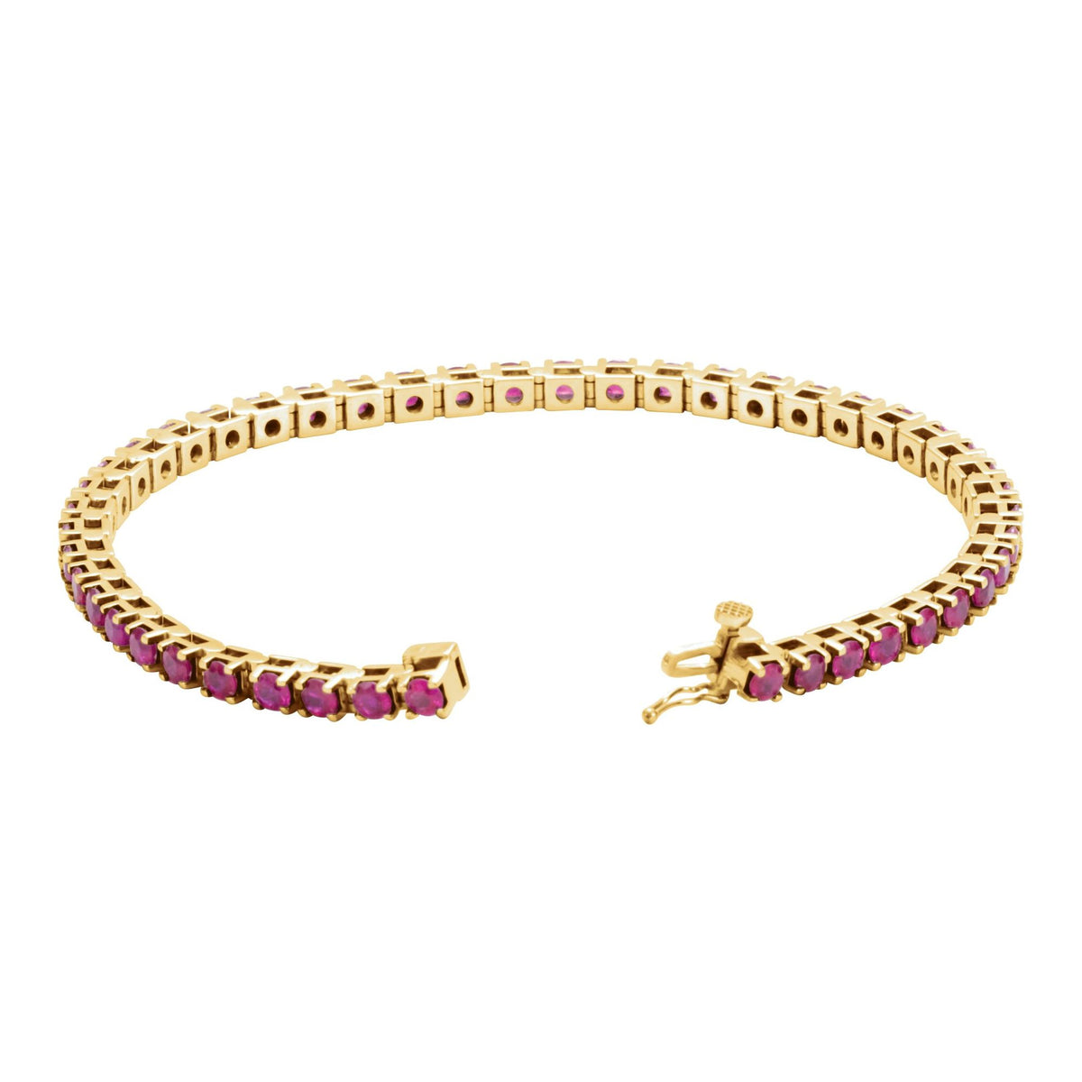 Natural Ruby Line 7" Bracelet