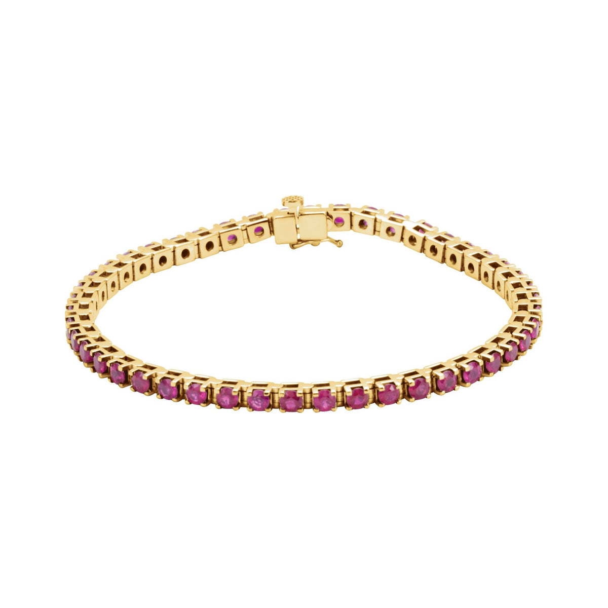 Natural Ruby Line 7" Bracelet