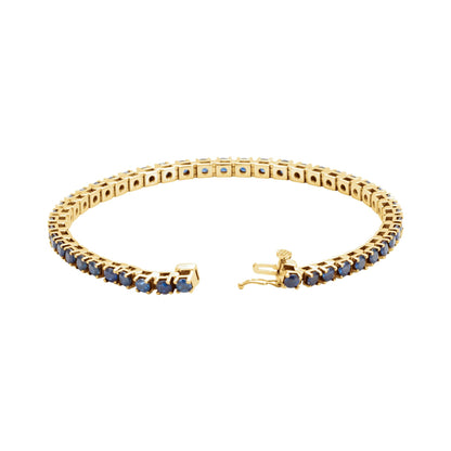 Natural Blue Sapphire Line 7" Bracelet