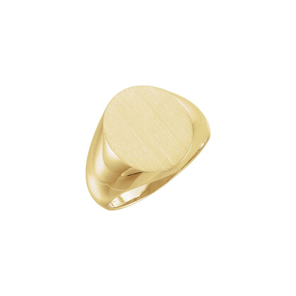 16x14 mm Oval Signet Ring