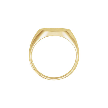 16x14 mm Oval Signet Ring