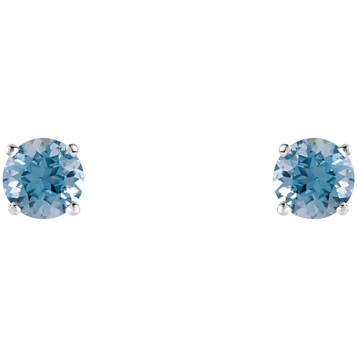 5 mm Natural Aquamarine Earrings